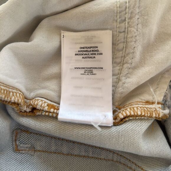 One Teaspoon Le Wolves Mid Waist Mid Length Denim Shorts 28 - Picture 11 of 13